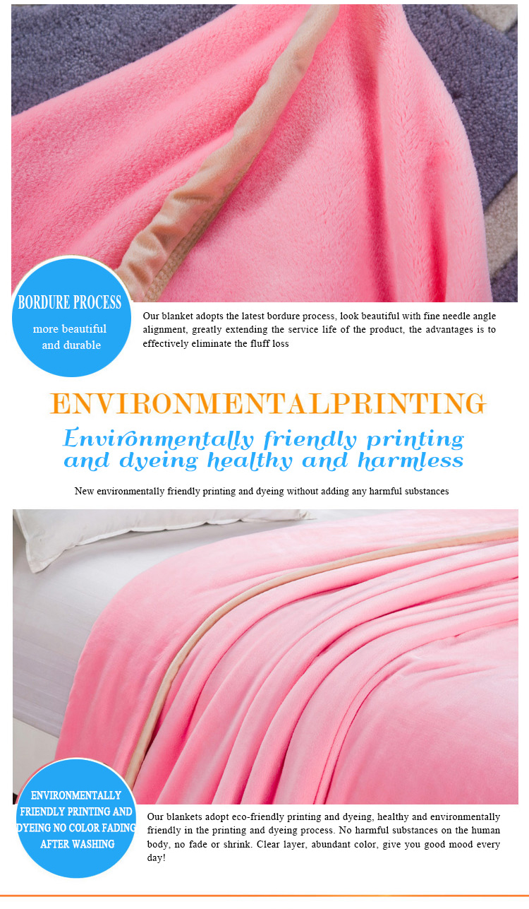 Custom Luxury Pink Flannel Blankets