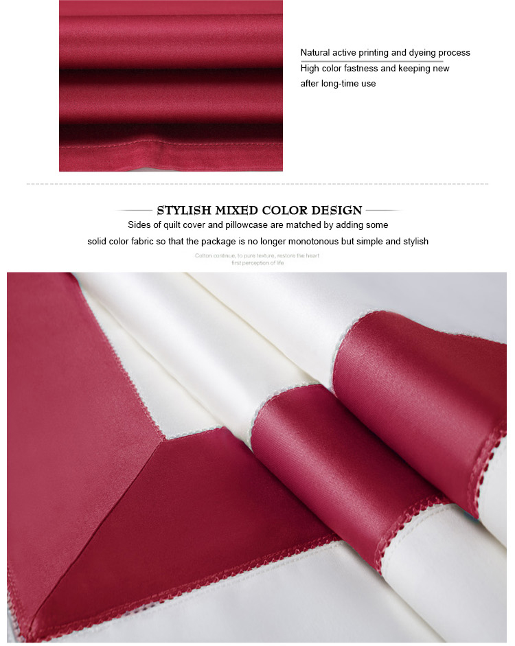 Bright Red Modern Style Homelike Beddings