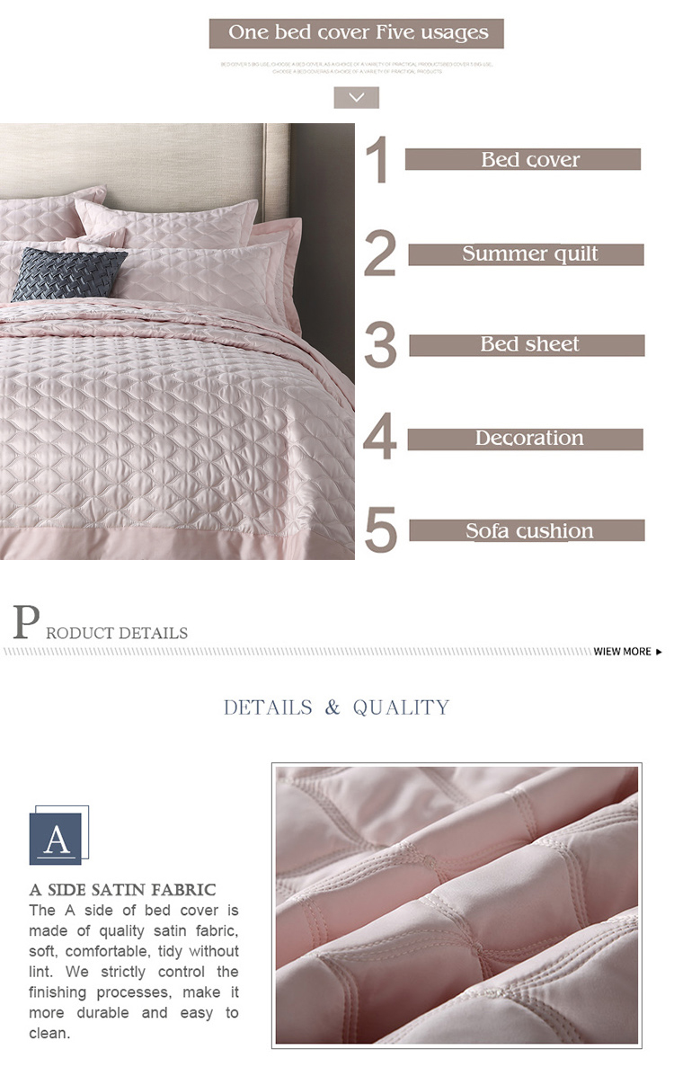 Oversized Quilted Bedspread Coverlet 