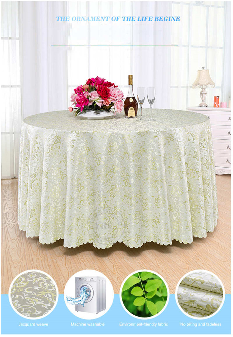 Hotel Round Jacquard Table Cover
