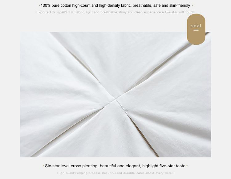 double layer cotton fabric 95% white Down Pillows