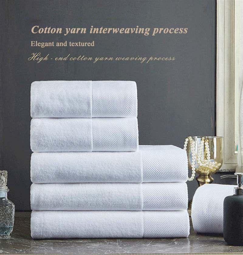 100% Cotton White Hotel Towels Pure White