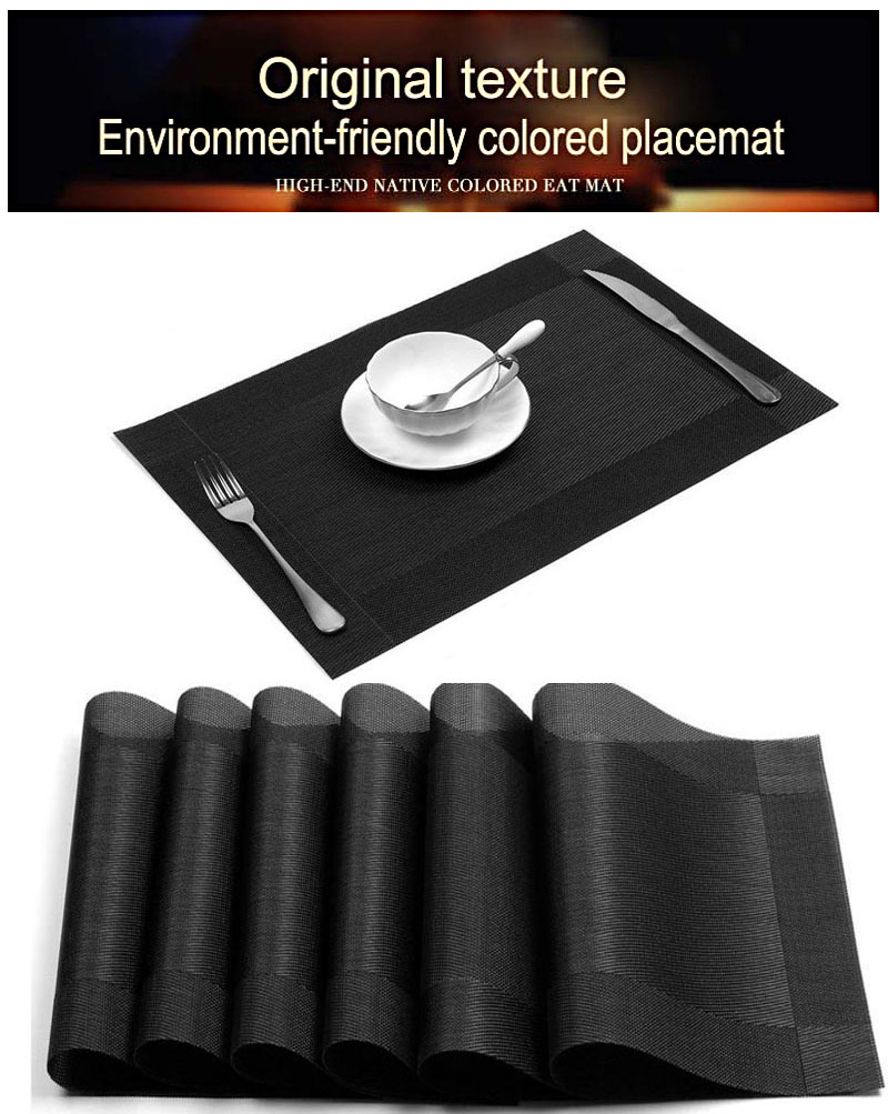 Washable Diamond Brown Table Mats Not Mildew