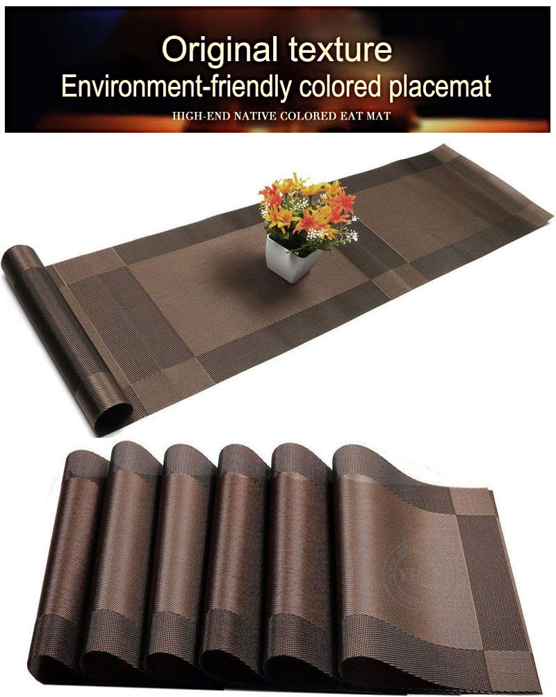 Washable Silver Gray Table Mats Dries very quickly