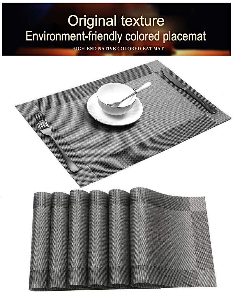 Washable Gray Table Mats dries very quickly