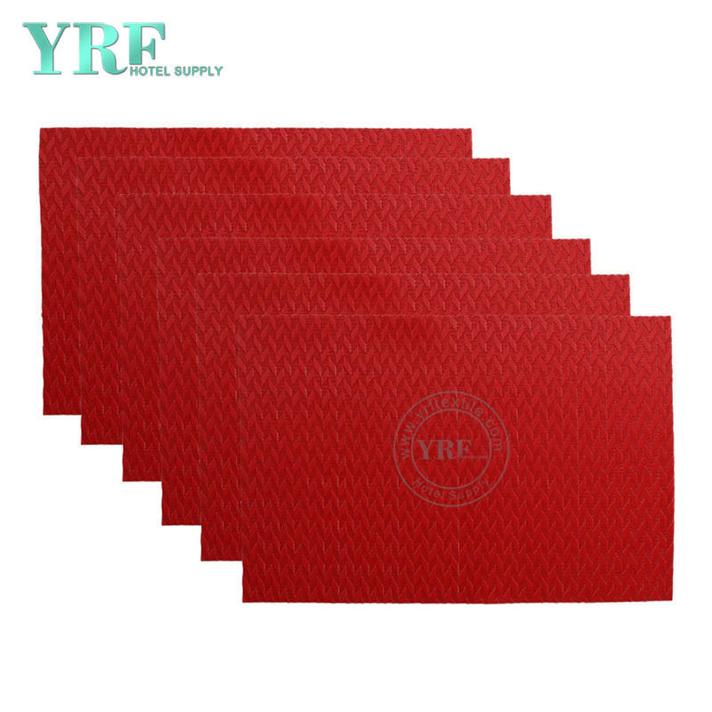 Holiday Red Prismatic Table Mats Rectangular