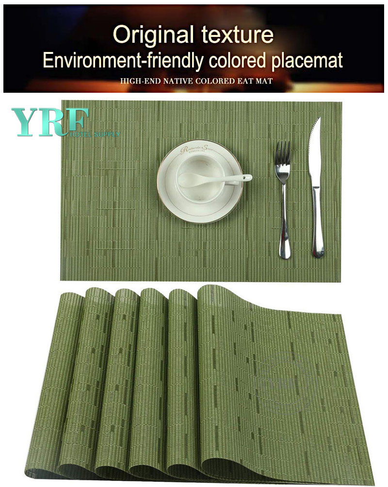 Resistant Anti-Skid Green Beaded Placemats Non-fading