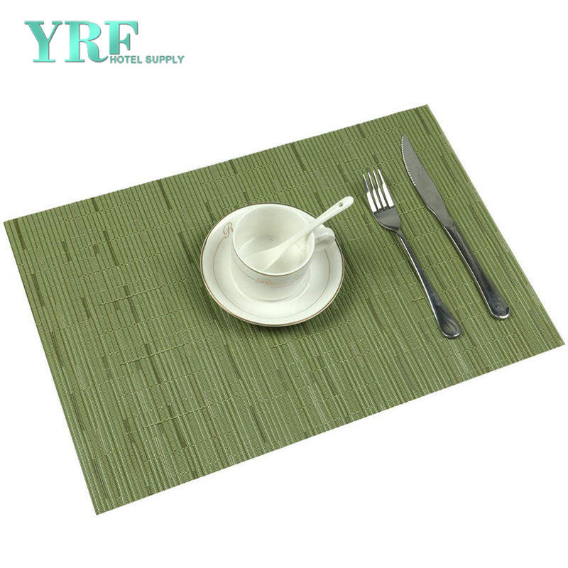 Oblong Green Beaded Placemats Hardboard