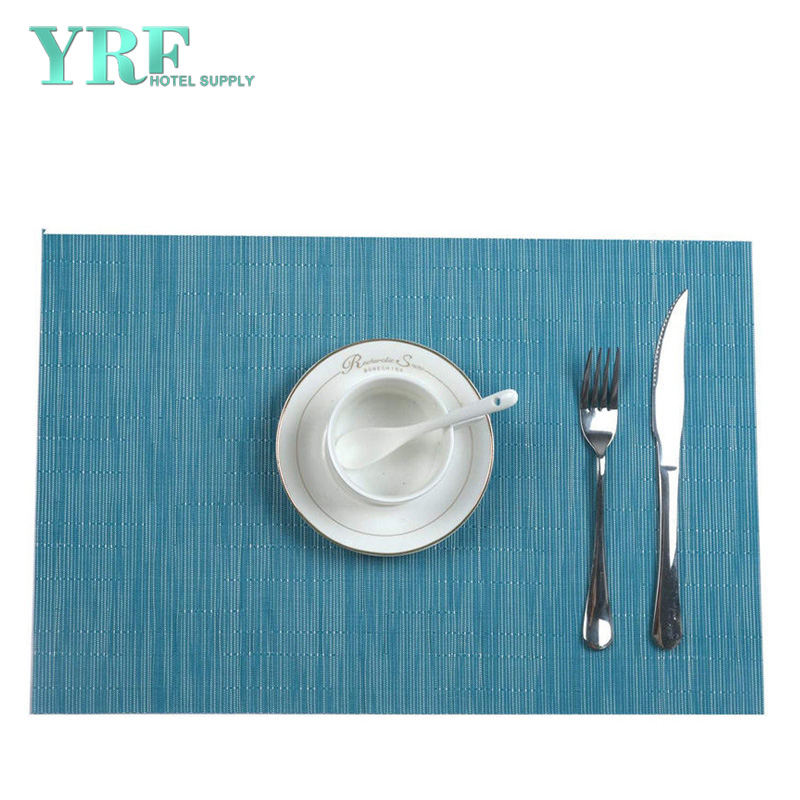 Square Blue Beaded Placemats PVC