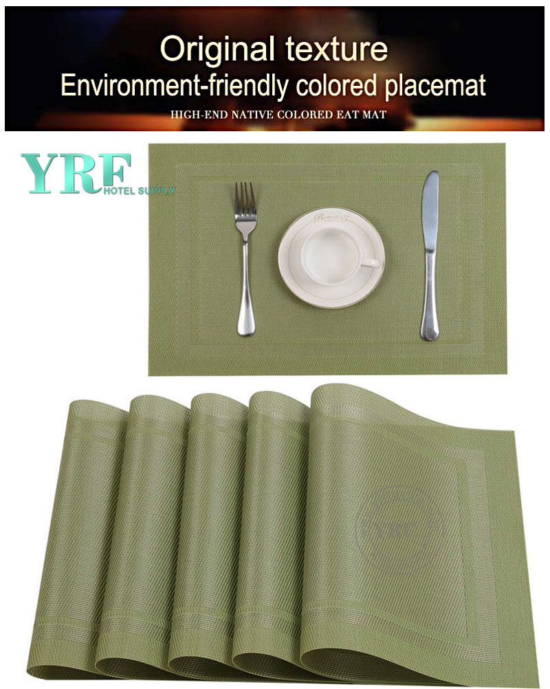 Not mildew green Placemats Washable