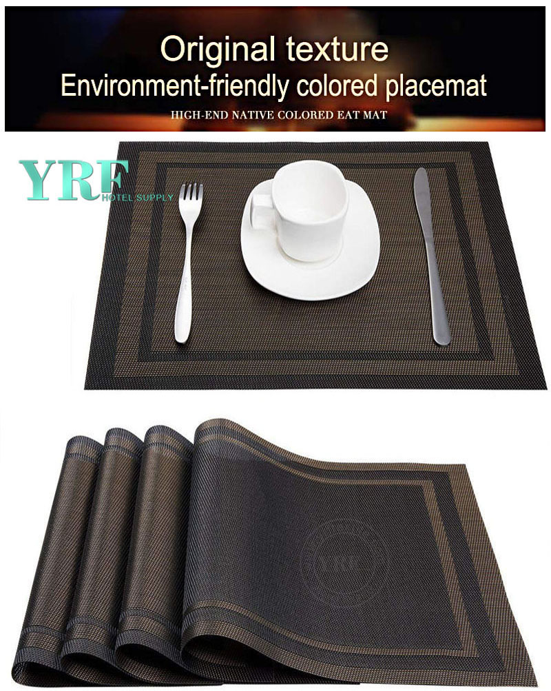 Not mildew Black Gold Table Mats Non-fading