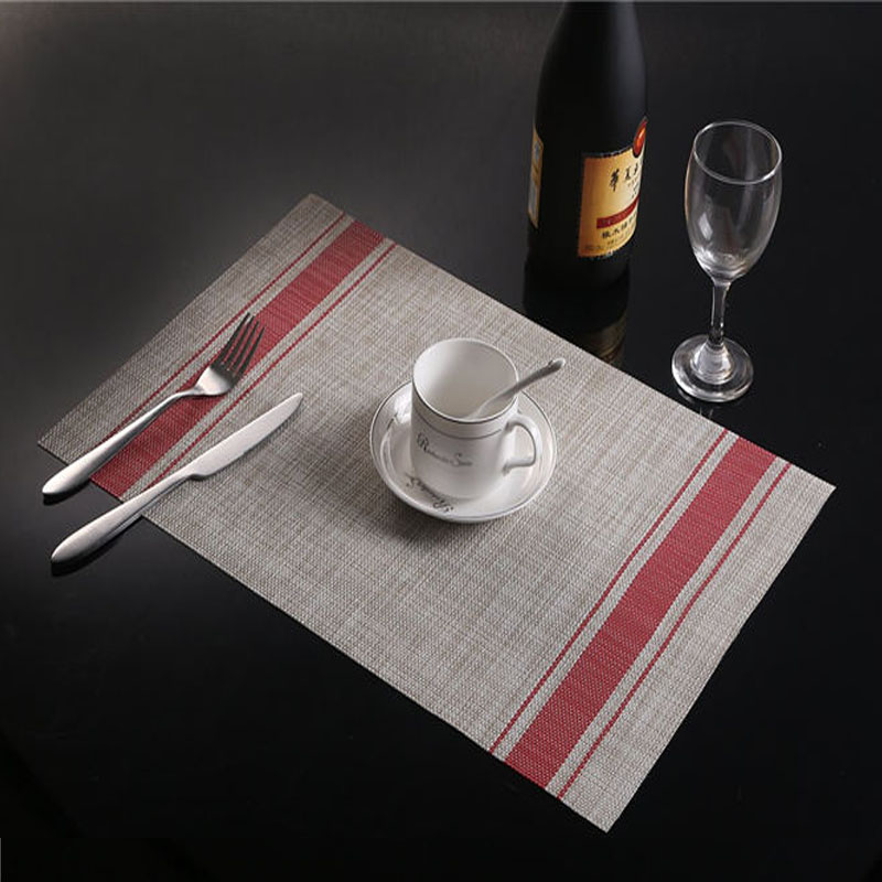 Rectangular Red line Placemats Christmas