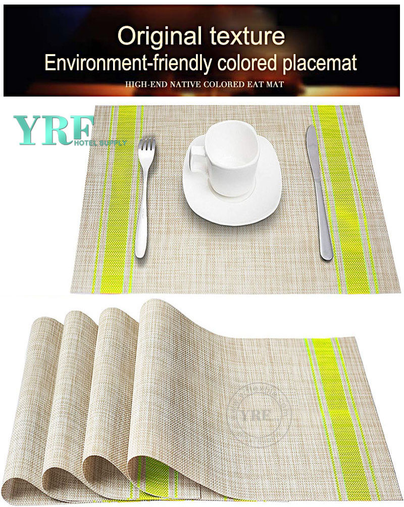 Hardboard Yellow line Table Mats Heat-Resistant