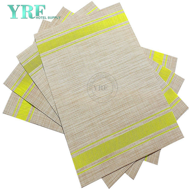 Holiday Yellow line Table Mats Not mildew