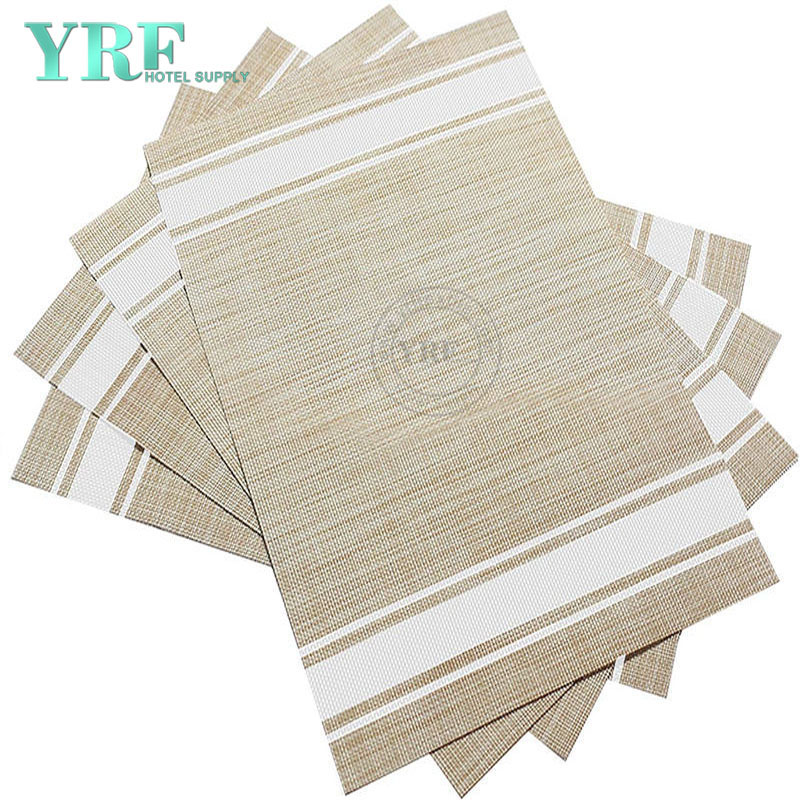 Wedding White line Placemats Woven