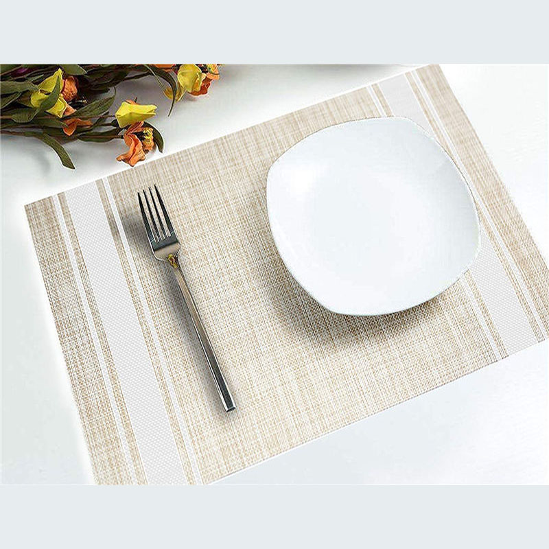 Square White line Placemats Wedding