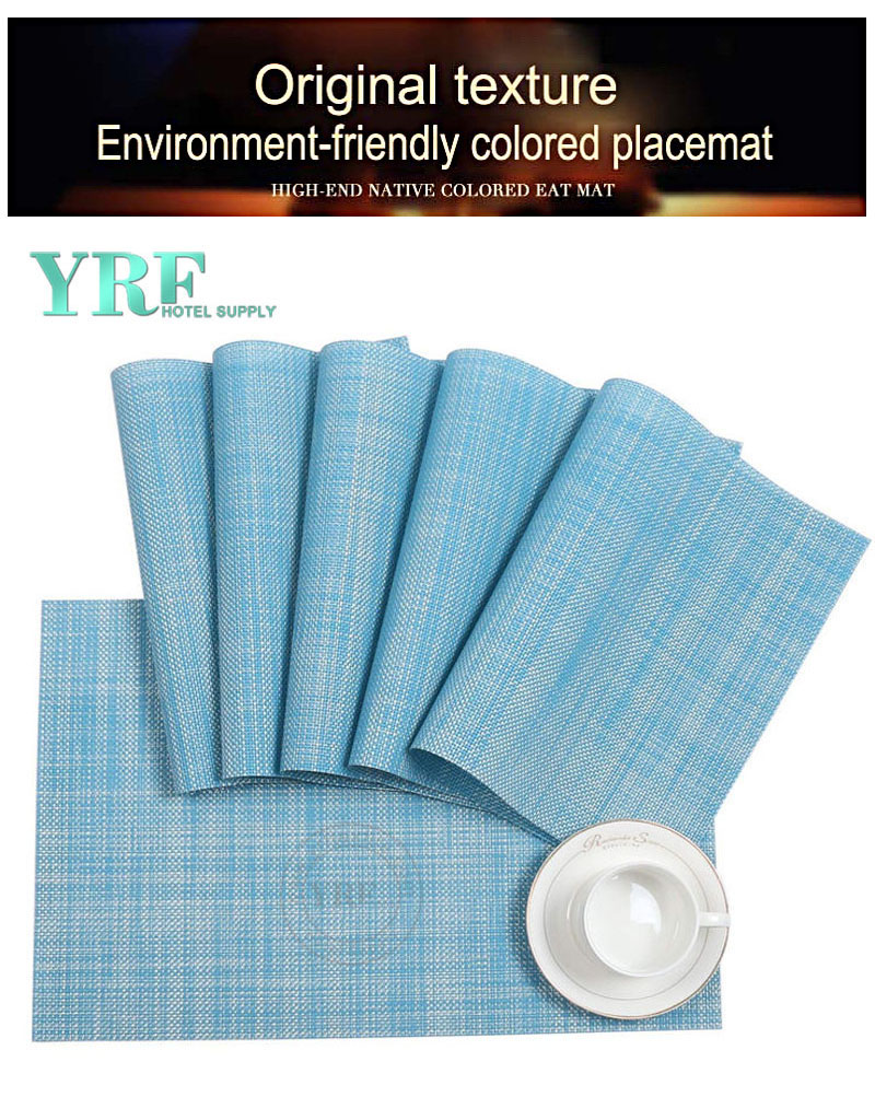 Not mildew Blue Table Mats Stain Resistan