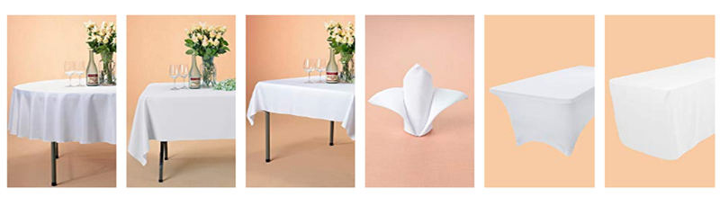 100% Polyester 70x70 inch Square Tablecloth White