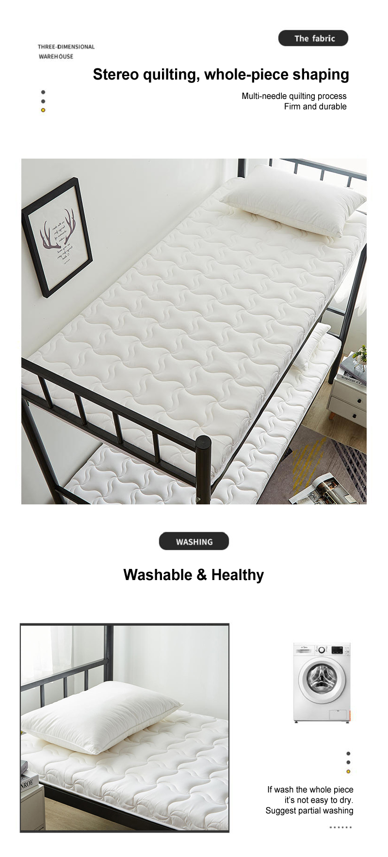 Easy to Carry Lightweight Mattress Pad