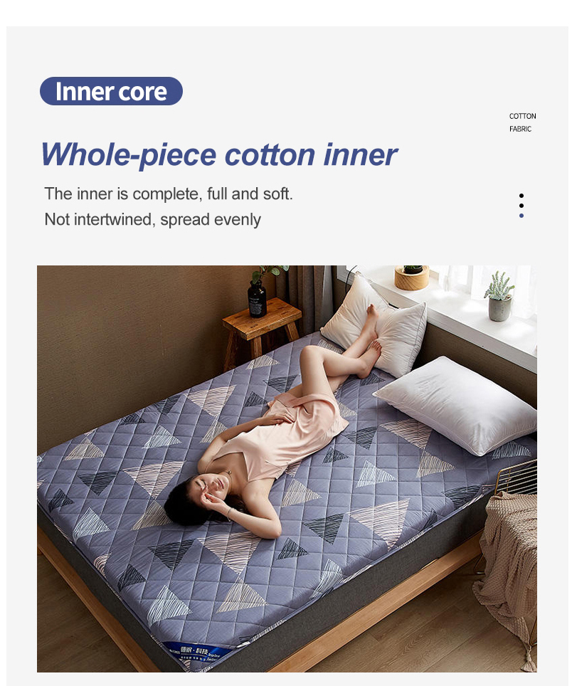 Stripe Cotton Guest Bed Mattress Home