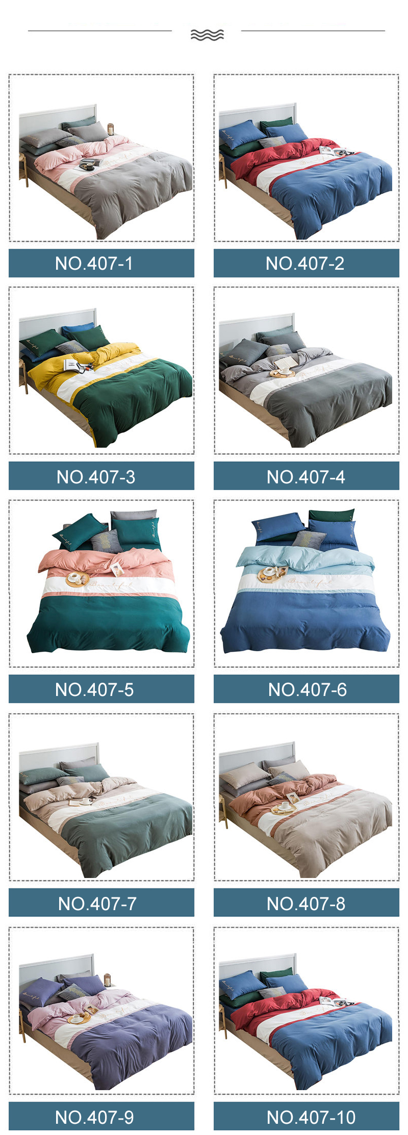 Bed Sheet Set Modern Design Single Bed