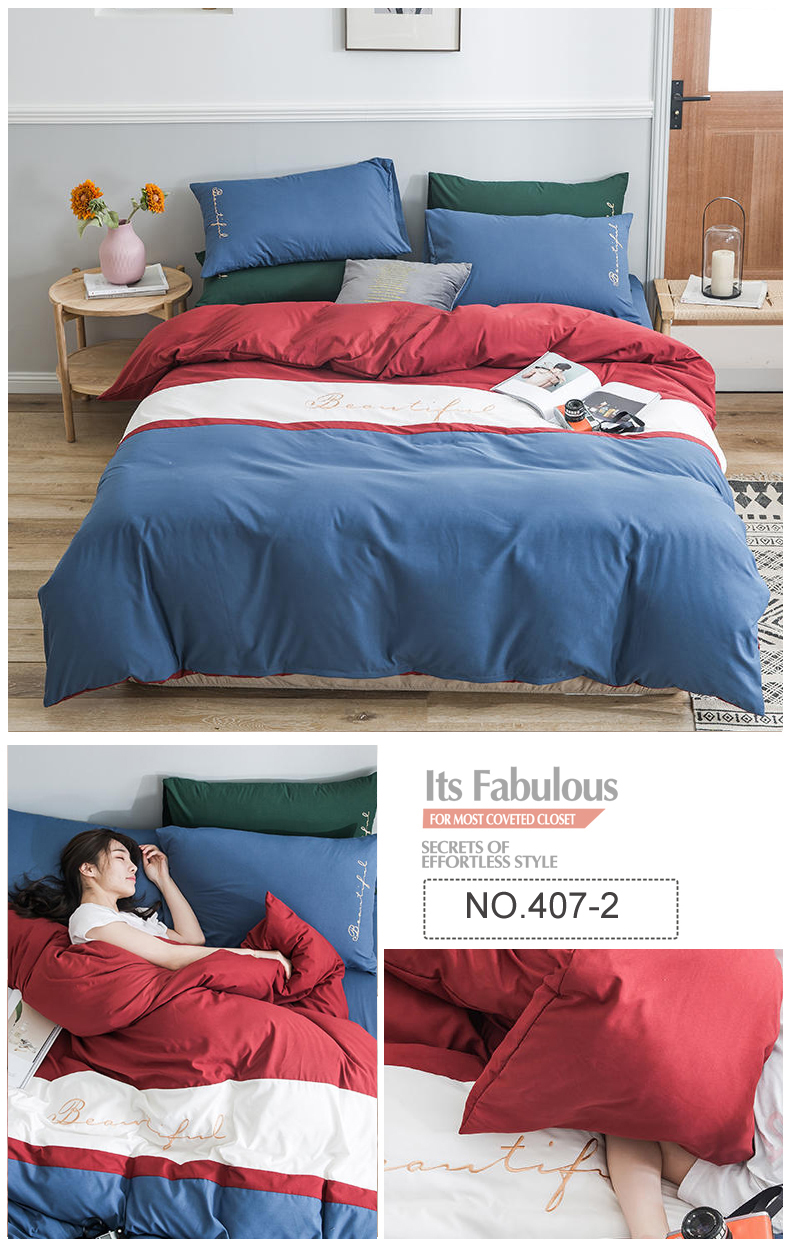 Polyester Duvet Cover Solid Color