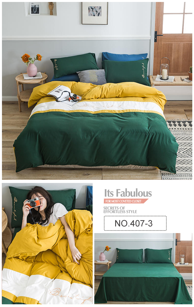 Solid Color Duvet Cover For Home Collection