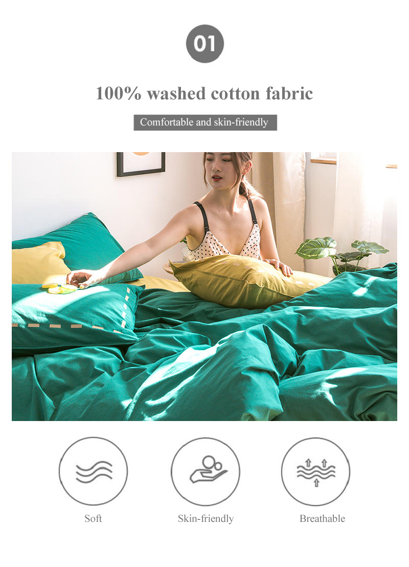 100% Cotton Solid Color Bed Sheet