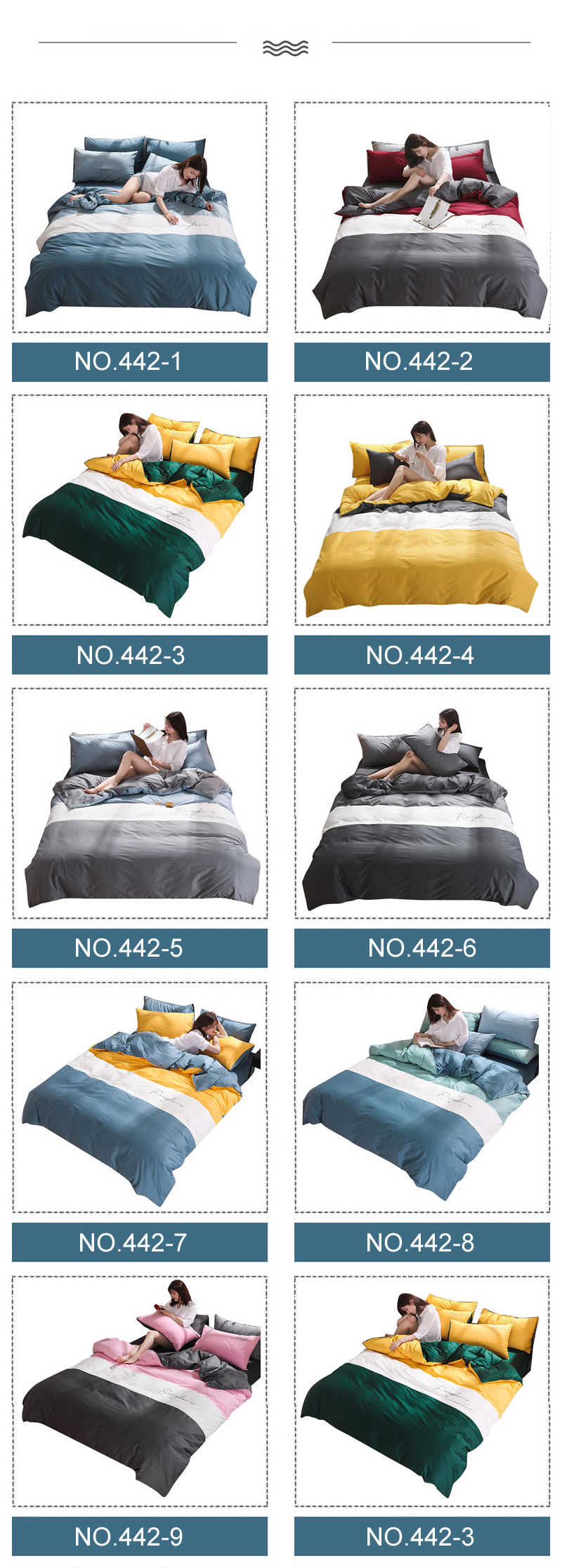 With LOGO Bed Sheet Set Wholesale