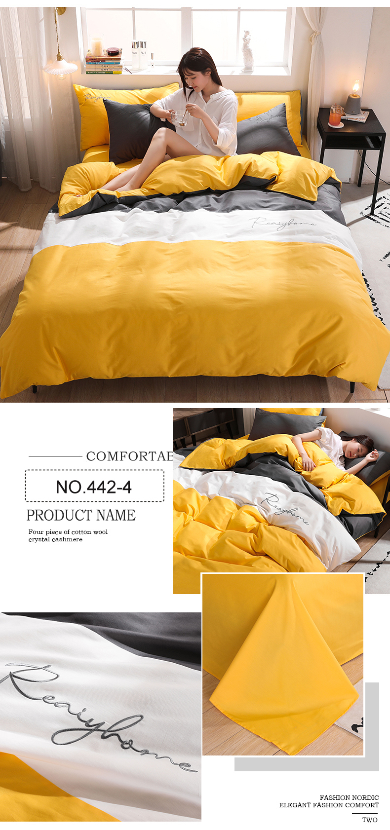 Embroidery Duvet Cover Deep Pocket