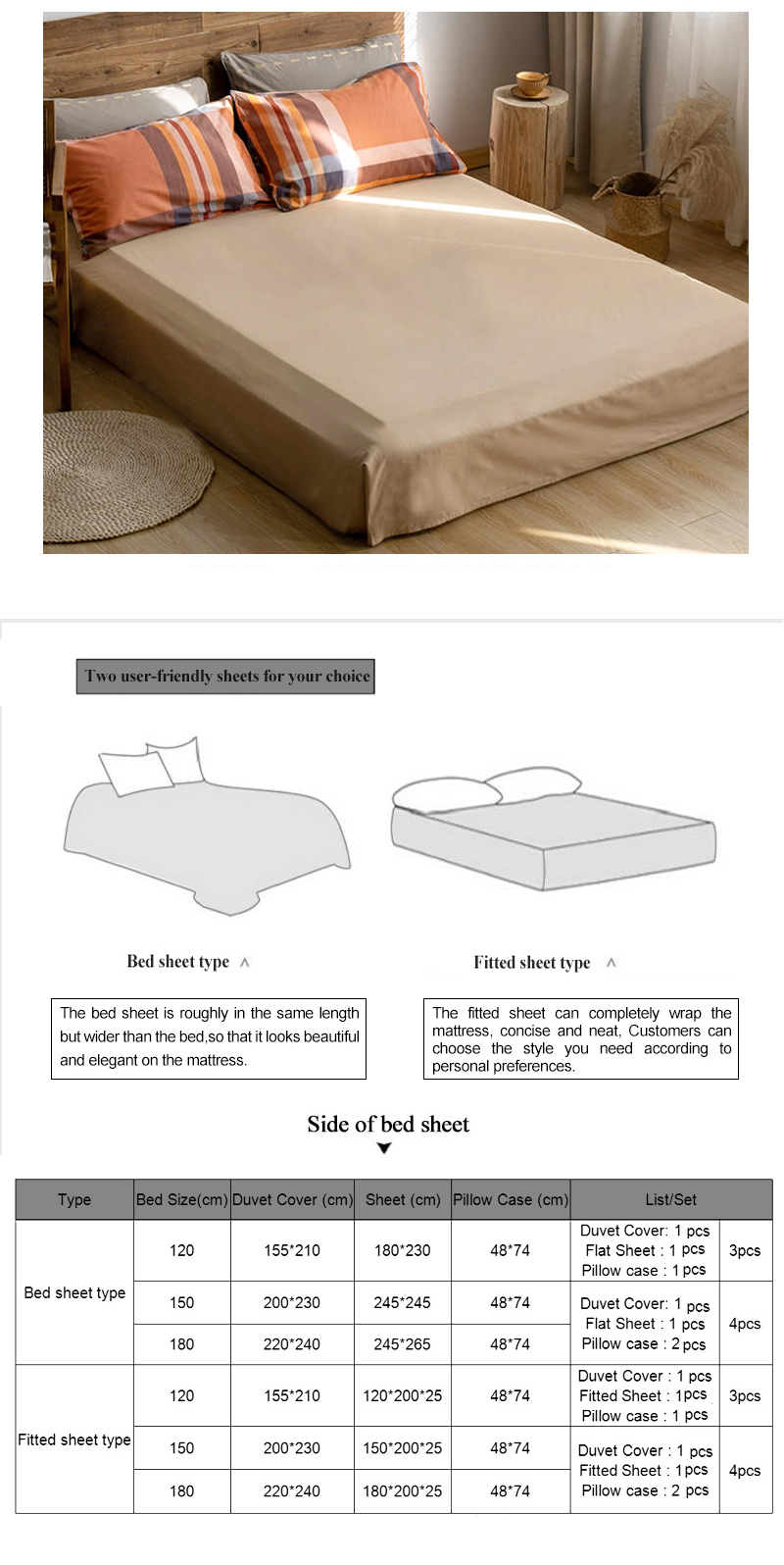 Bed Sheet Set Made In China Modern Design