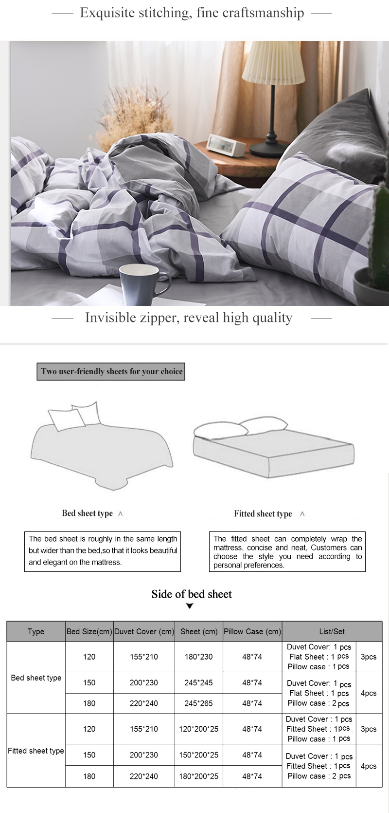 Single Bed Bed Sheet Set Made In China
