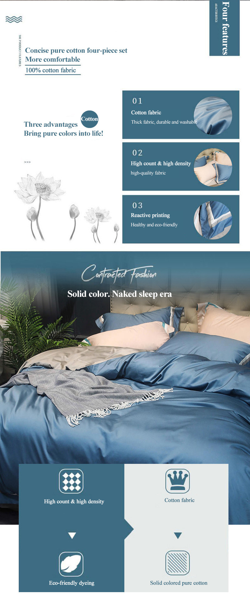 Softness Bedsheet Sky Blue 4PCS