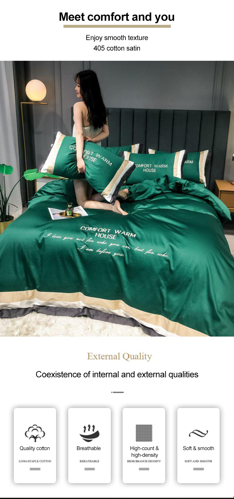 Modern Style Hypoallergenic Bed Cover