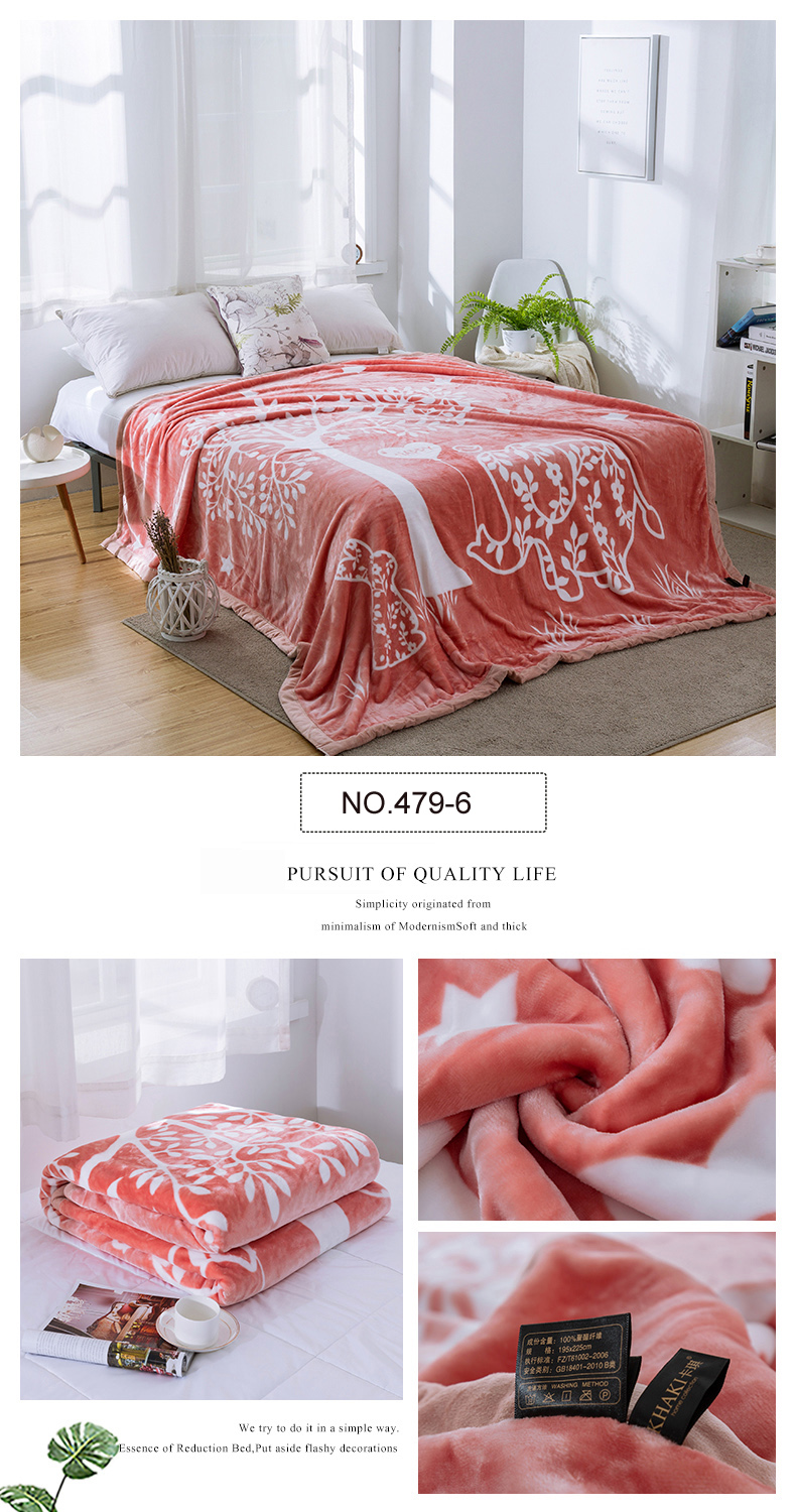 Nontoxic Harmless Reactive Bedding Faux Fur Blanket