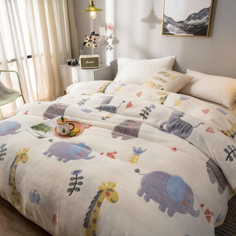 Cozy Cartoon Painting Bedding Blanket