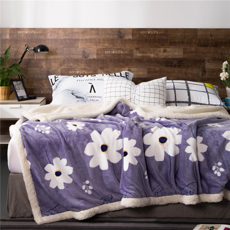 All Season Purple Print Factory Blanket