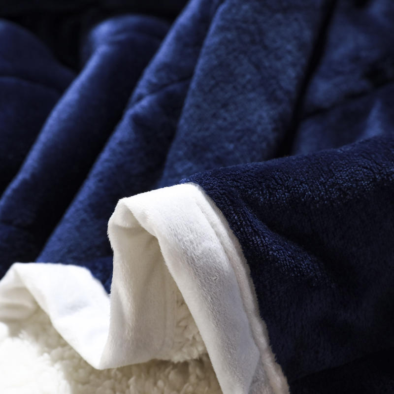 Throw Blanket Navy 100% Polyester