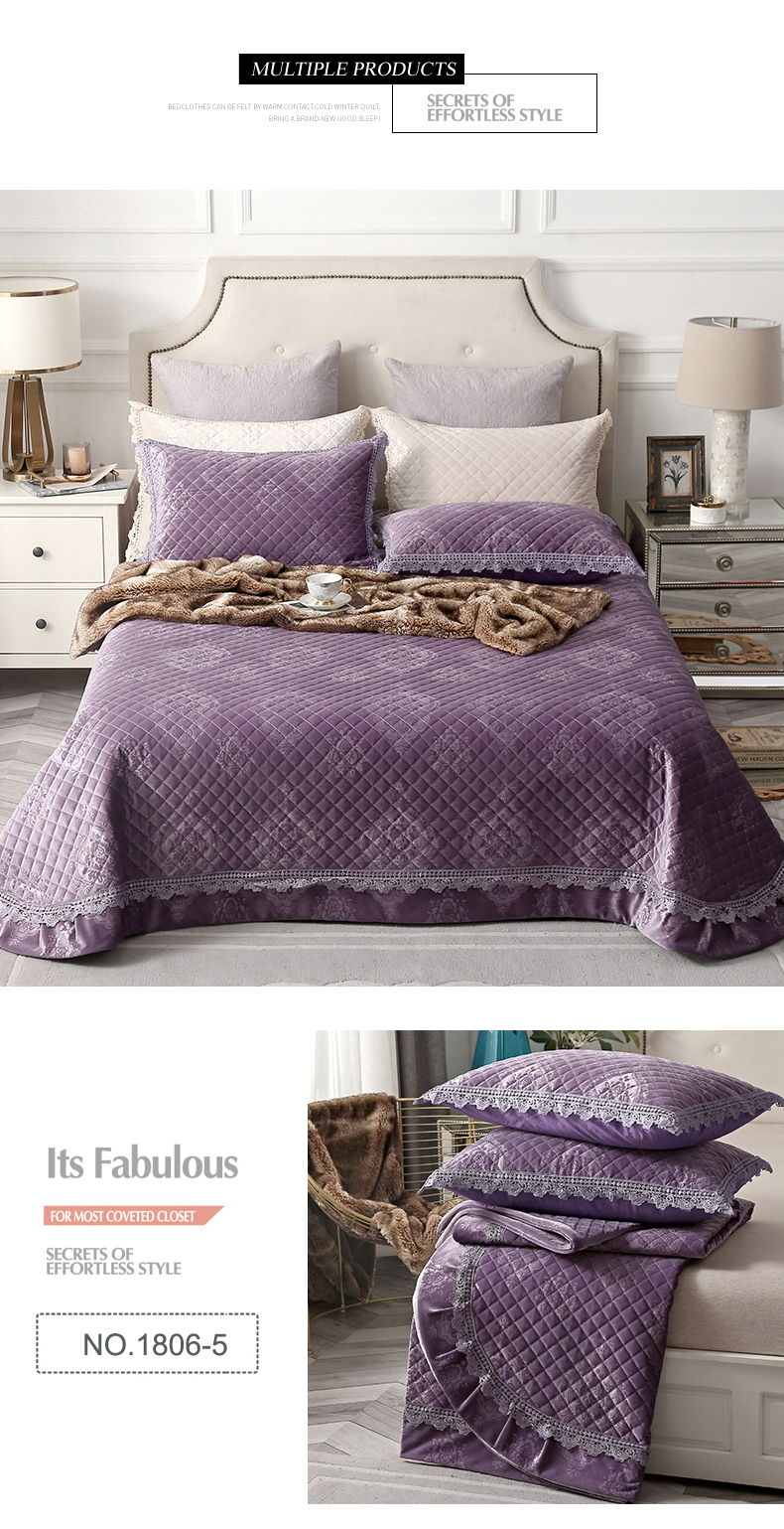 Gray Fancy Collection Bedspread