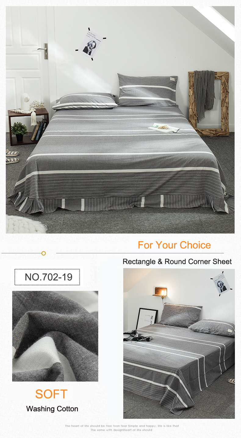 Extra Soft Single Plaid Bedding Set Bedsheet