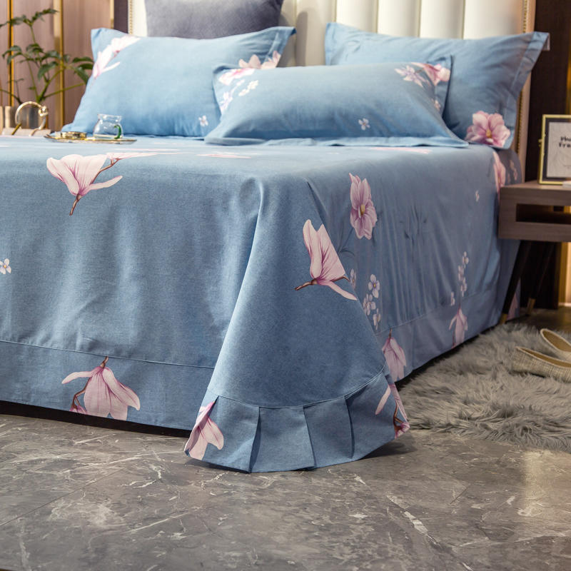 Wrinkle Free Printing Double Bed Linen