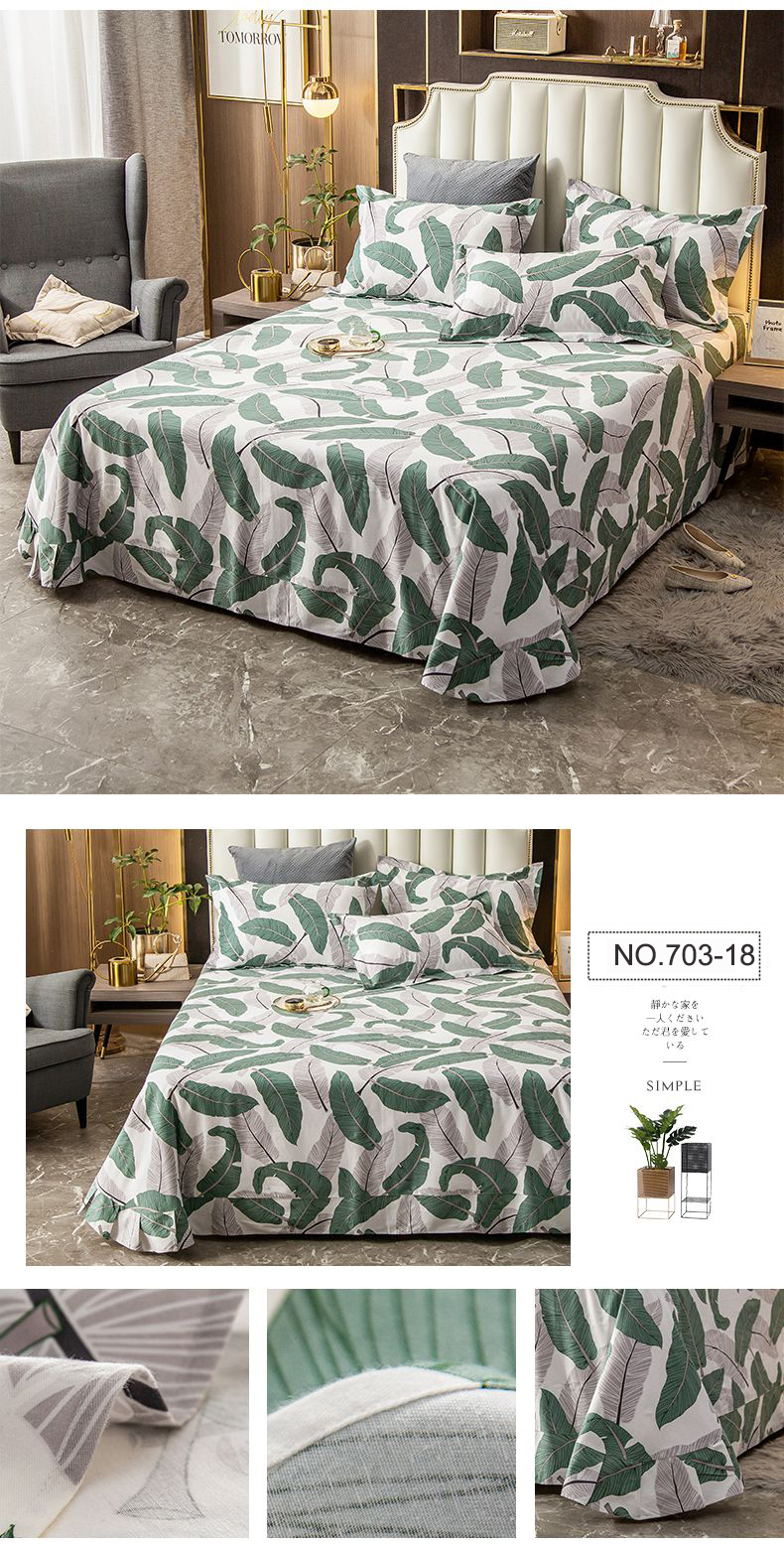 Bedsheet Striped Double Bed Linen Luxury