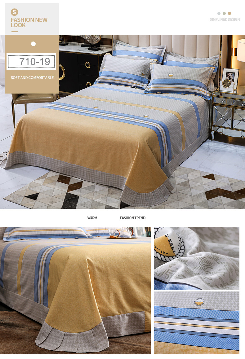 Bed Sheet Set Comfortable For Printed