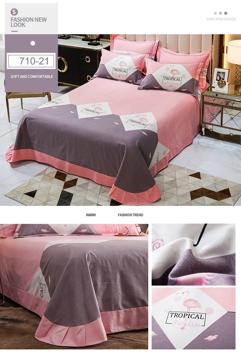 Wholesale Market Bed Sheet Set Cotton