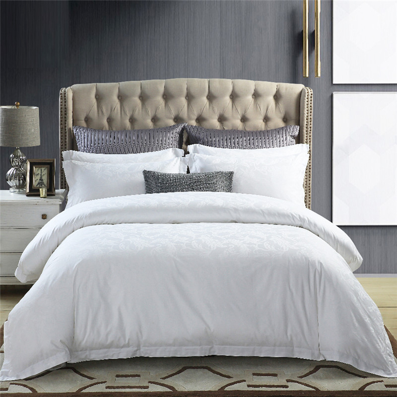 800 Thread Count Cotton Jacquard Duvet Cover Set