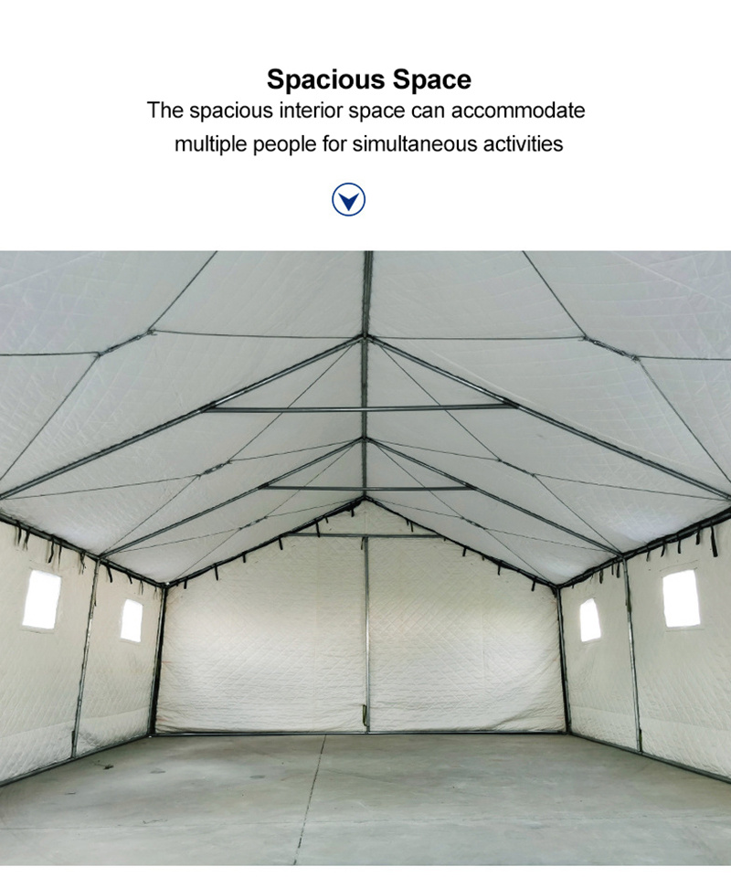 Camouflage construction tent for building materials