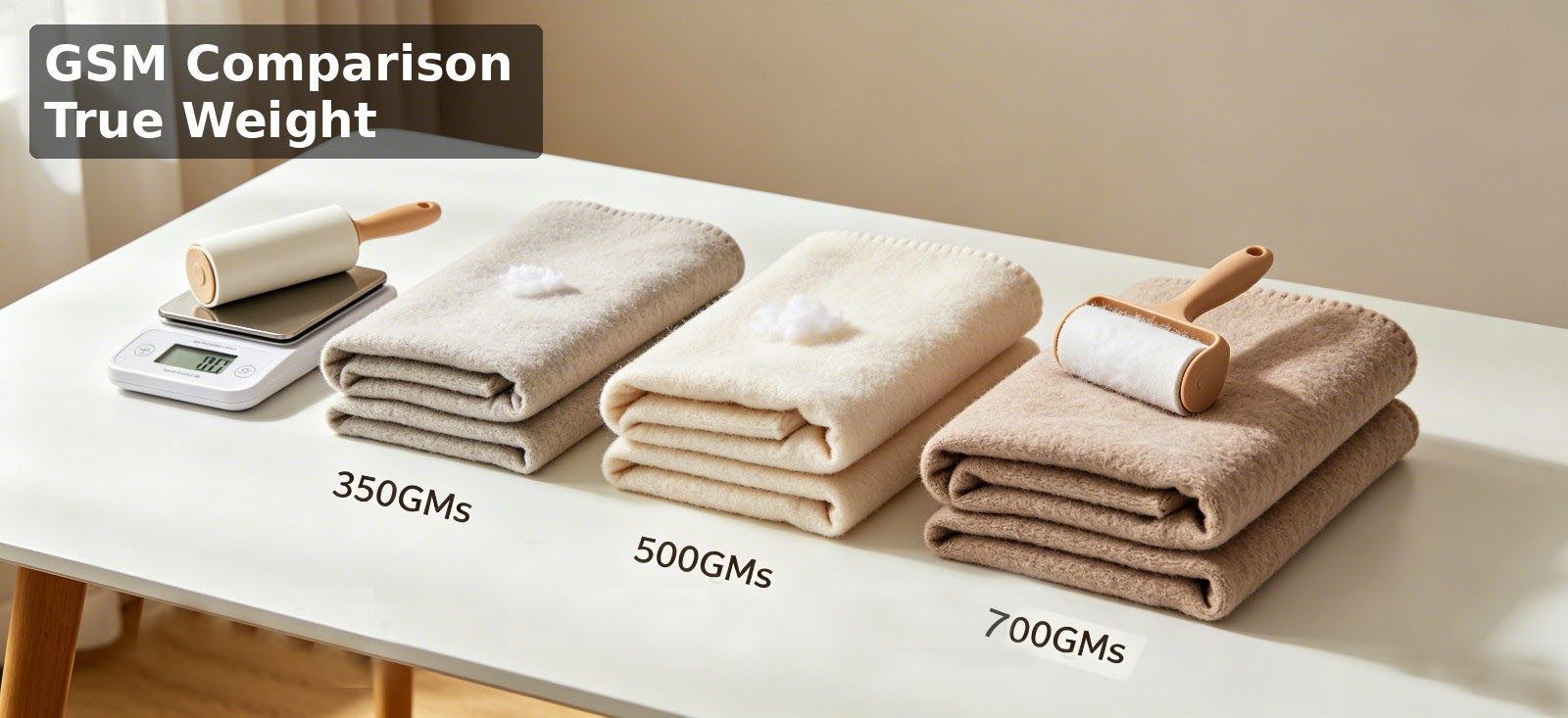 Relief blanket samples compared by GSM weight