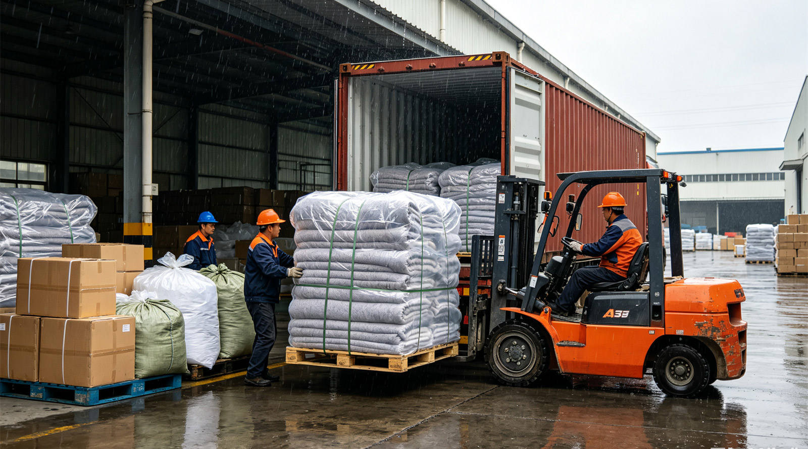 YRF Textile bulk blanket units prepared for pallet loading, shipment coordination and receiving review by institutional procurement teams for the use this receiving decision tree record section.
