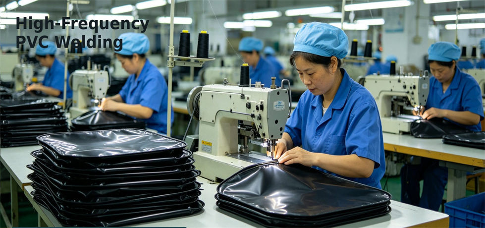 High-frequency welding process for emergency shower bag seams for procurement review and emergency hygiene allocation