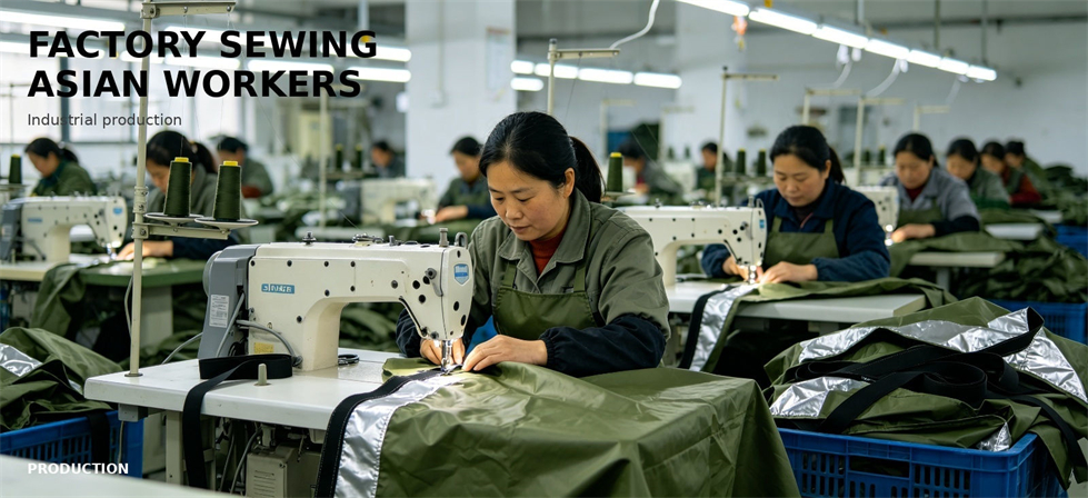 Factory sewing process for lightweight emergency canopy material for bulk procurement review